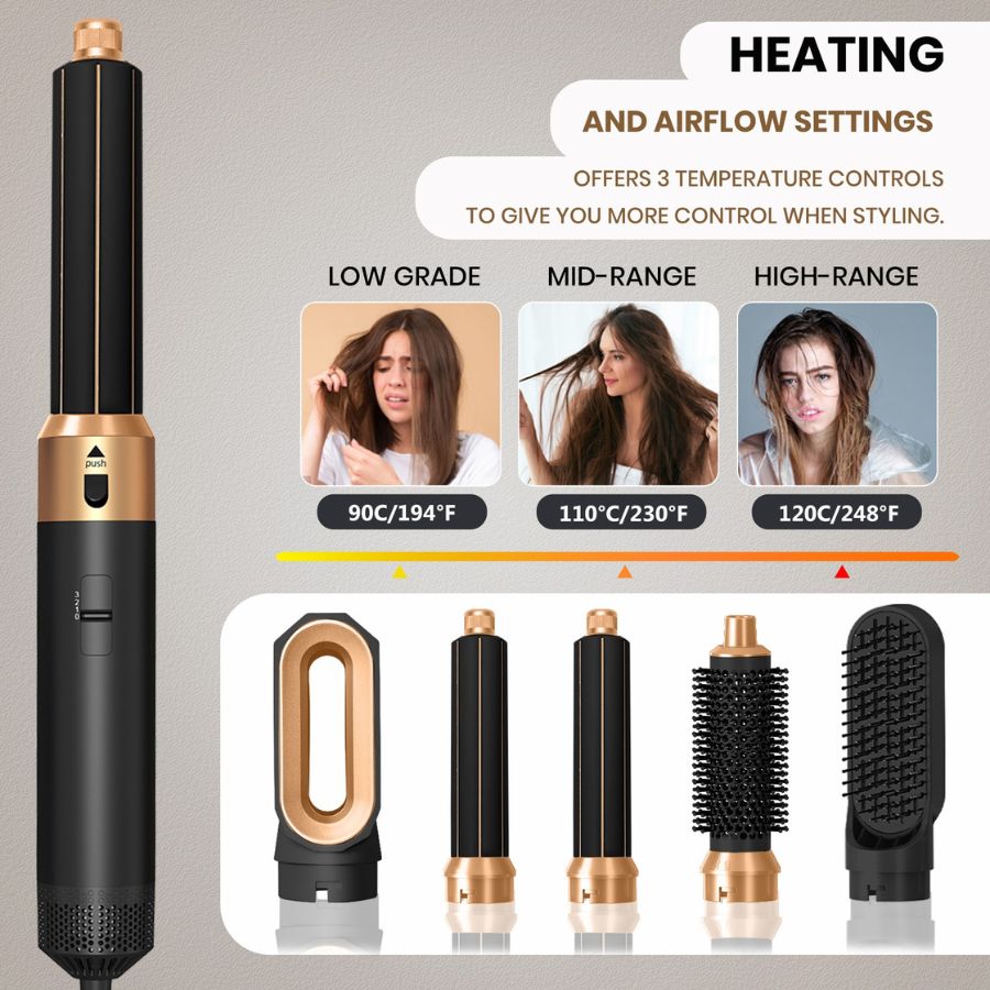 BrushX 5-in-1 Ionic Hair Styler Pro